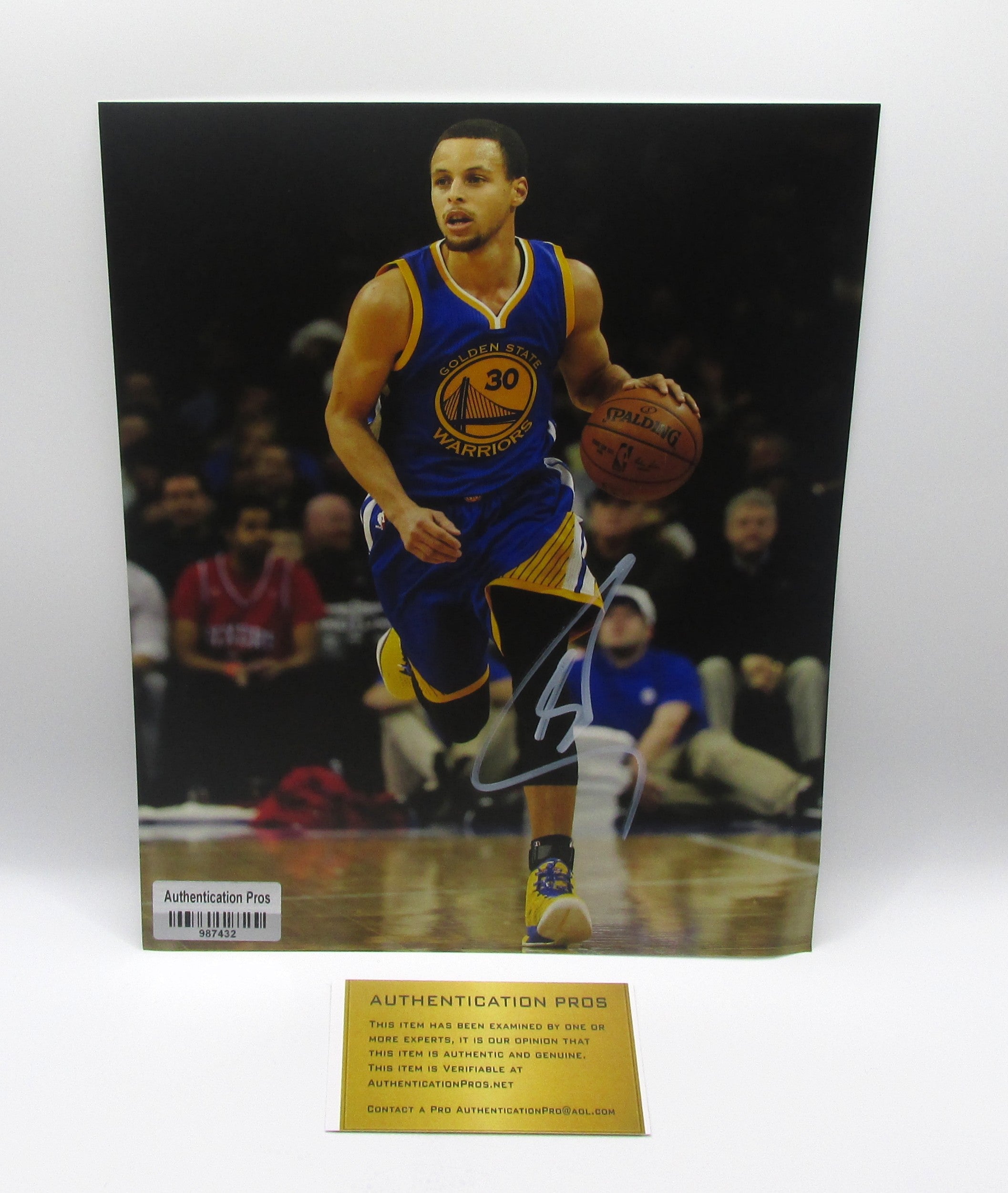 Steph Curry Signed 8x10 Photo With COA (987432) - BENT (Warriors)