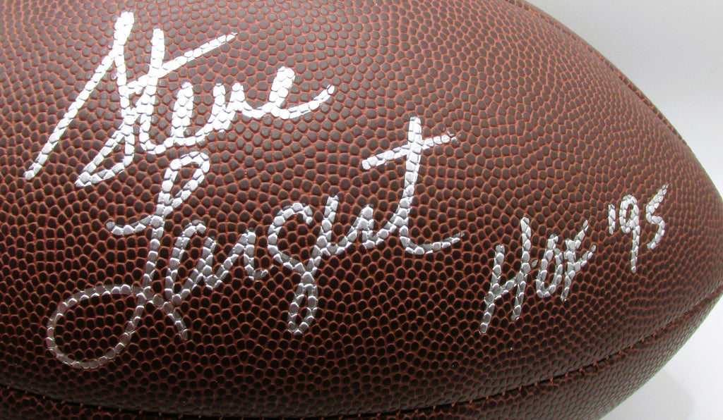 Steve Largent Signed Football With COA (120337) (Seahawks) HOF '95 Inscription