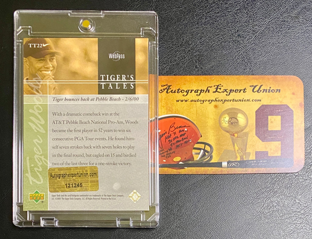 Tiger Woods Signed Card With COA (121245)