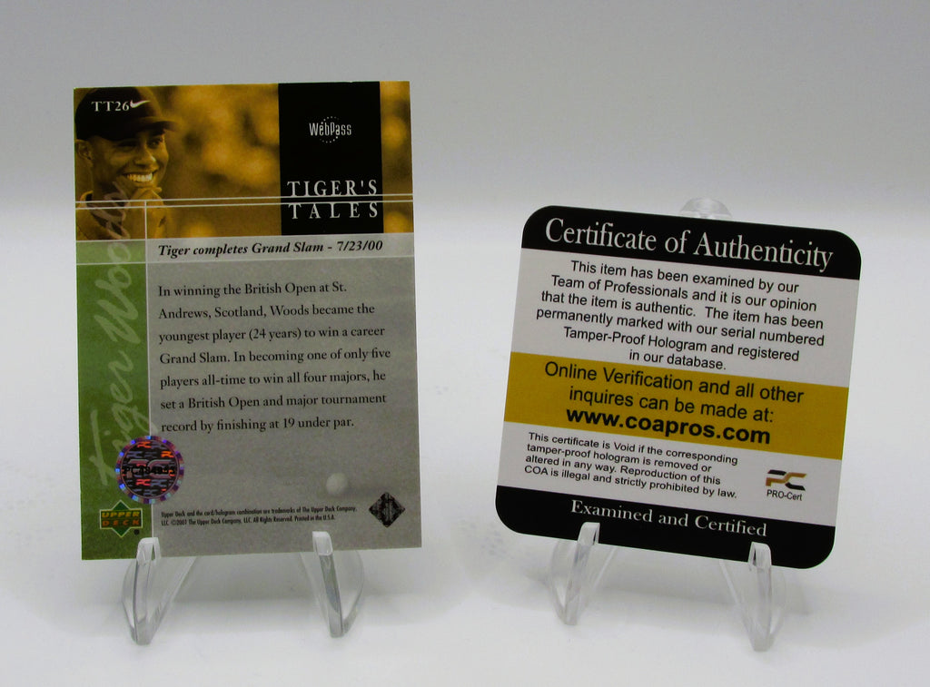 Tiger Woods Signed Card With COA (PC484953)