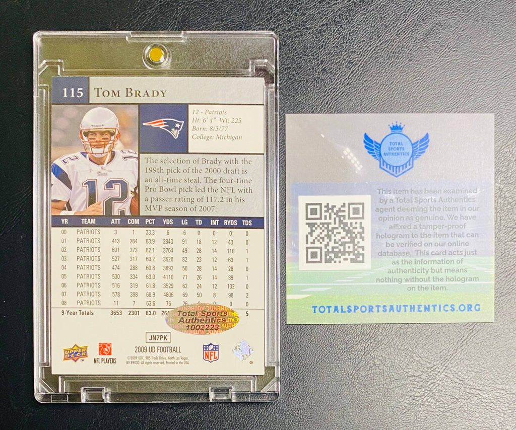 Tom Brady Signed Card With COA (1002223) (Patriots)