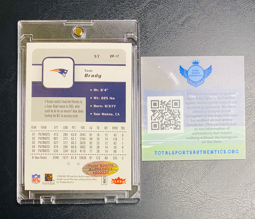 Tom Brady Signed Card With COA (1002237) (Patriots)