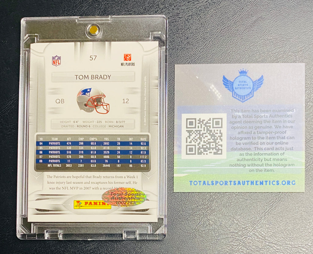 Tom Brady Signed Card With COA (1002282) (Patriots)