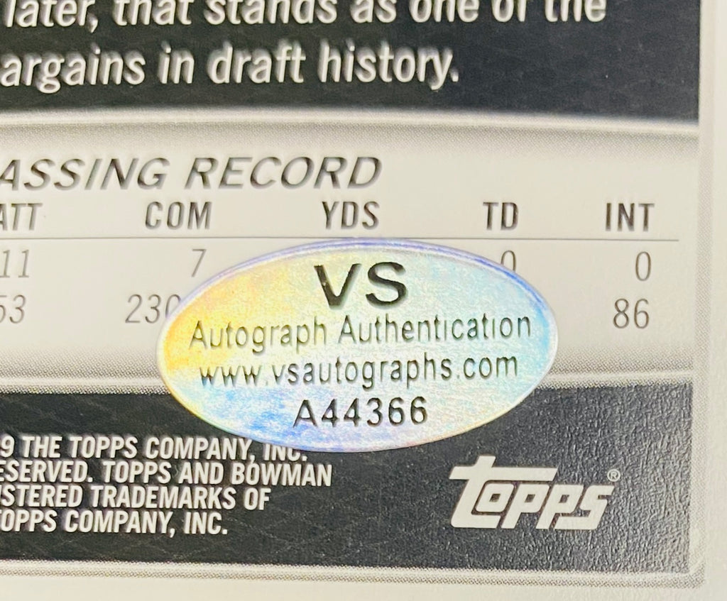 Tom Brady Signed Card With COA (A44366) (Patriots)