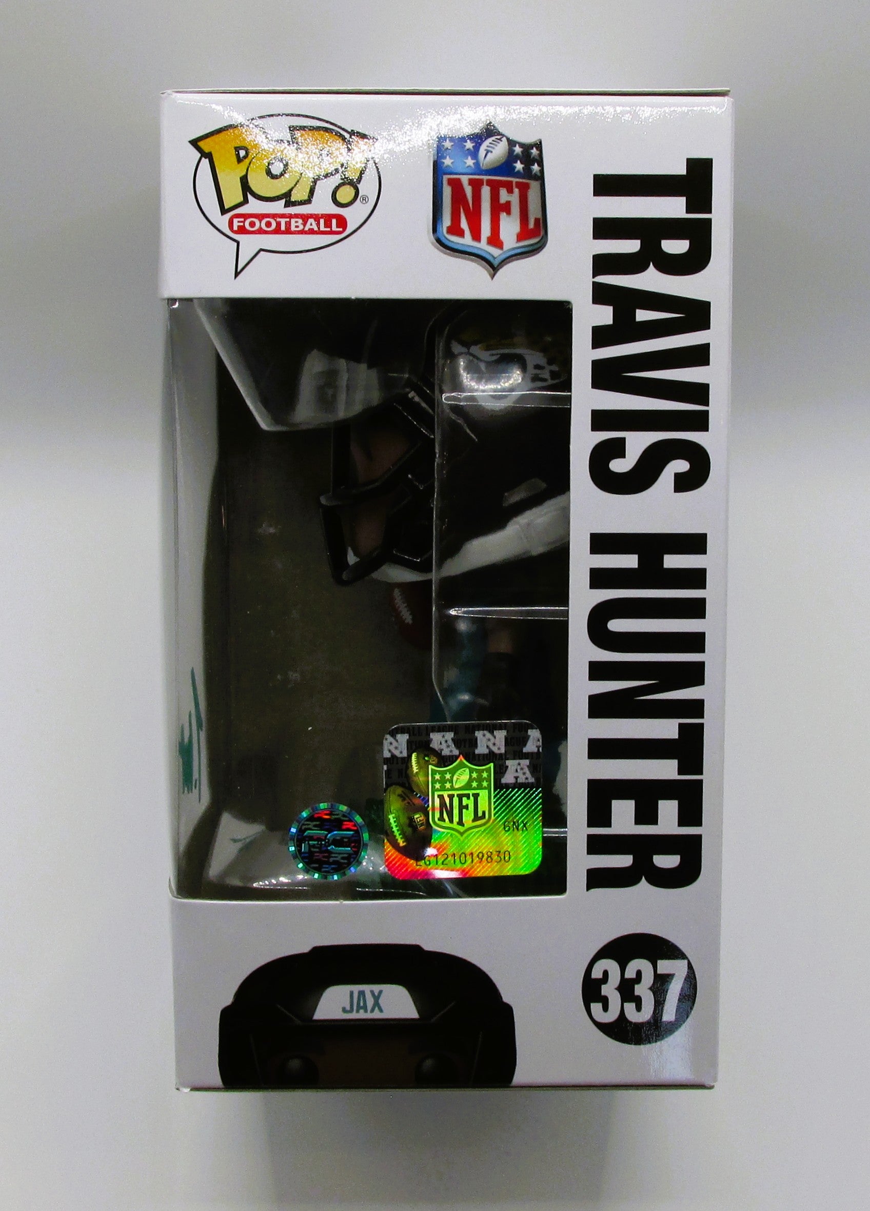Travis Hunter Signed Funko In Case With COA (PC484342) (Jaguars)