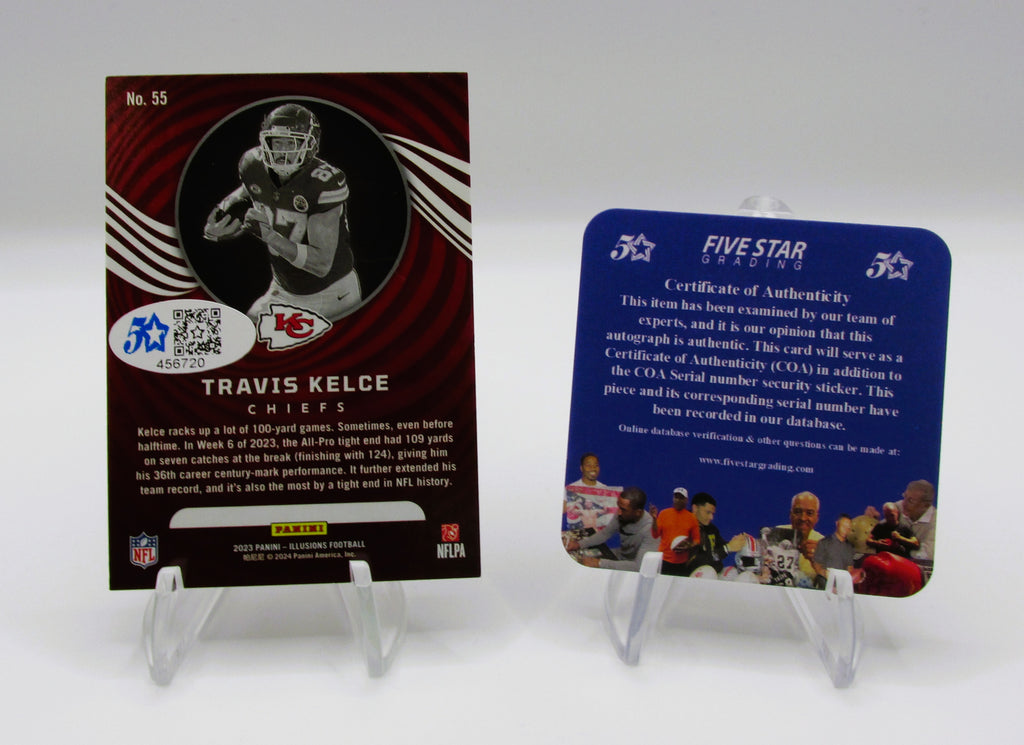 Travis Kelce Signed Card With COA (456720) (Chiefs)
