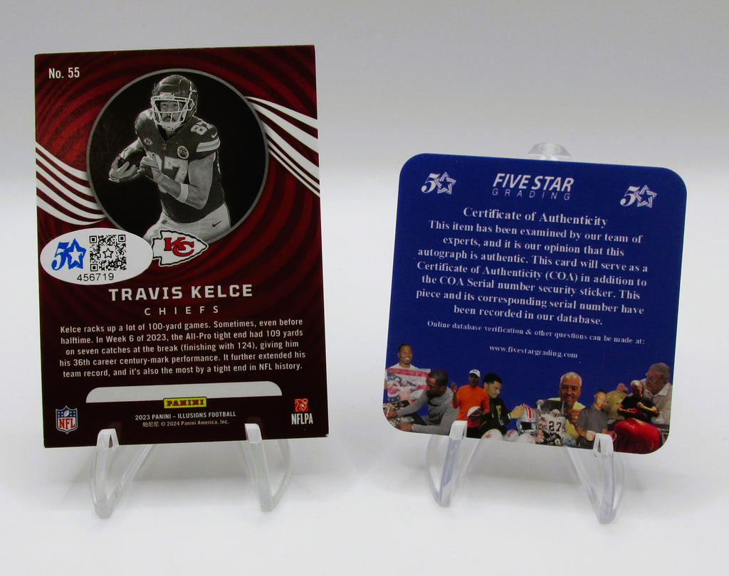 Travis Kelce Signed Trading Card With COA (456719) (Chiefs)