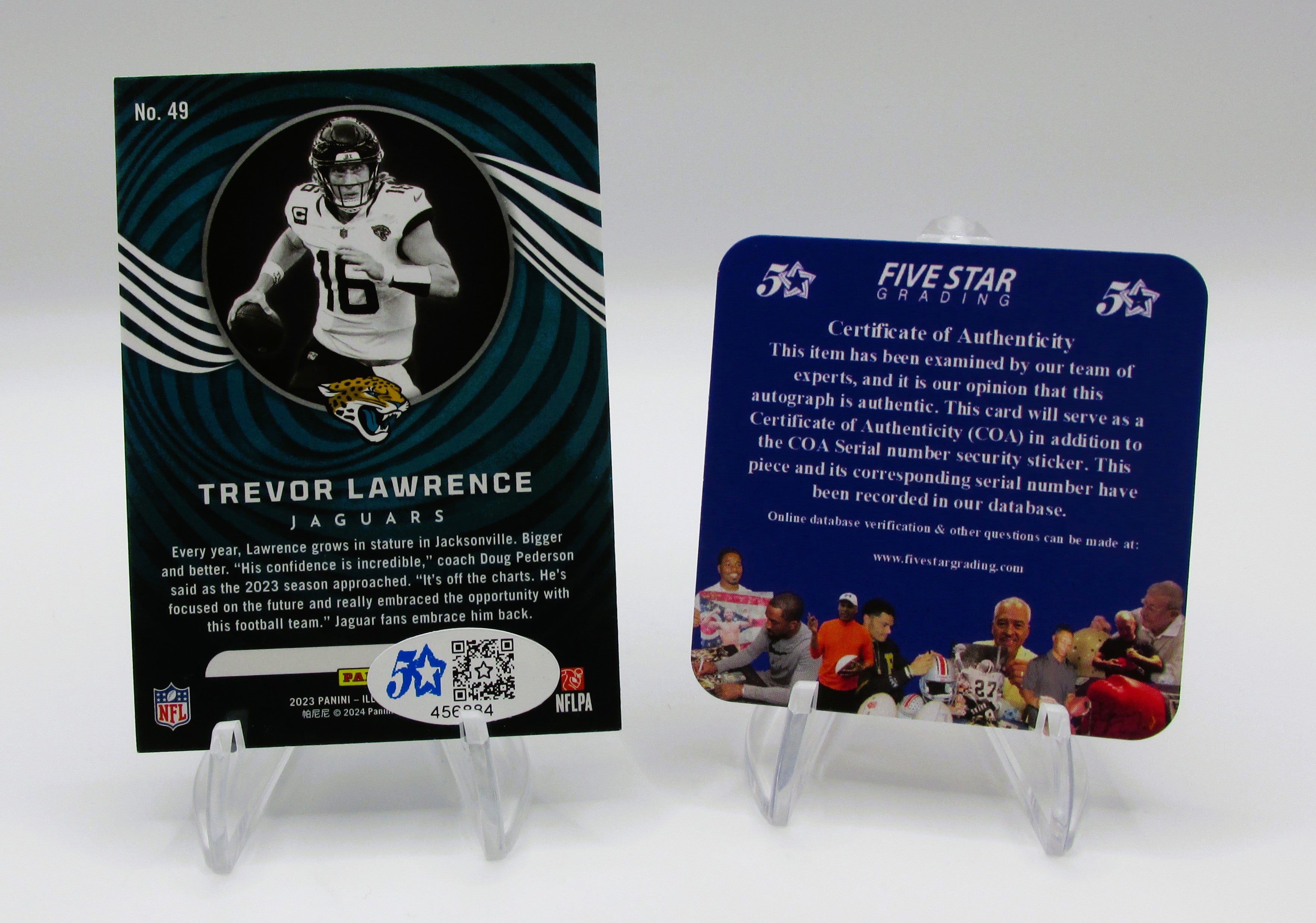 Trevor Lawrence Signed Card With COA (456884) (Jaguars)