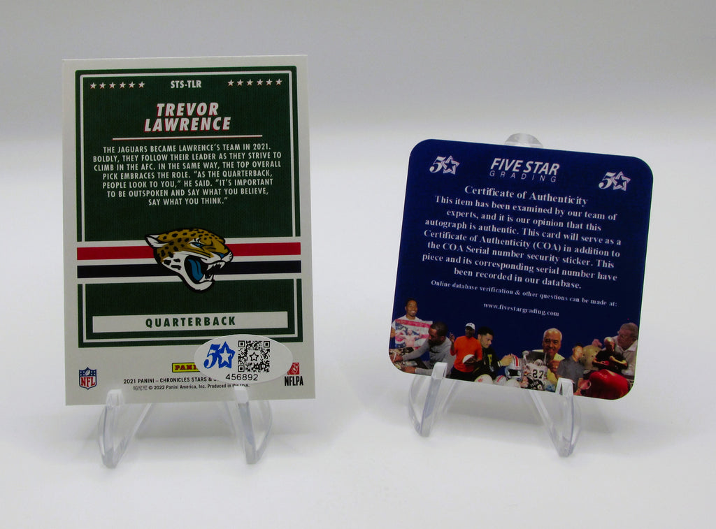 Trevor Lawrence Signed Rookie Card With COA (456892) (Jaguars)