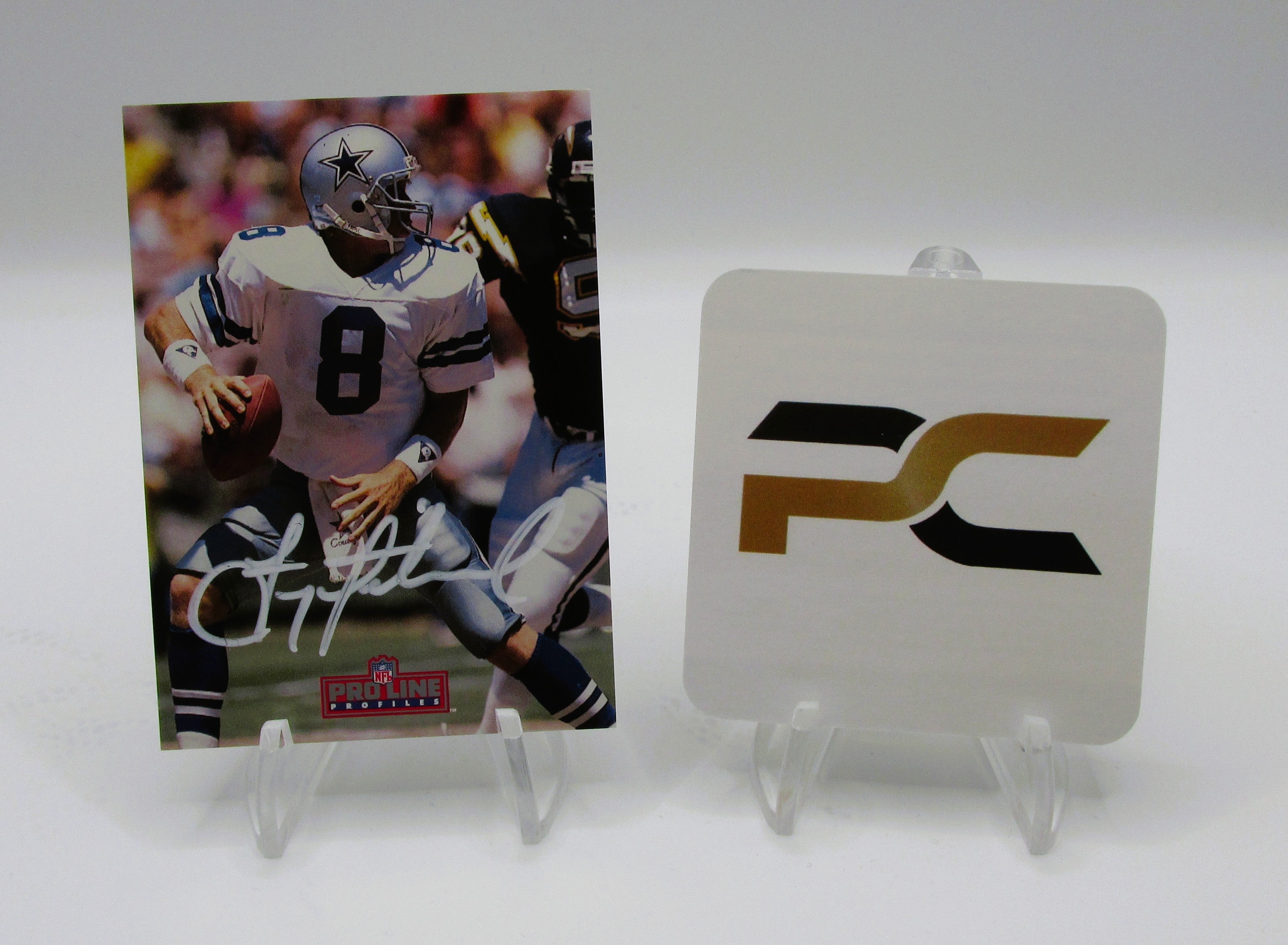 Troy Aikman Signed Card With COA (PC480106) (Cowboys)