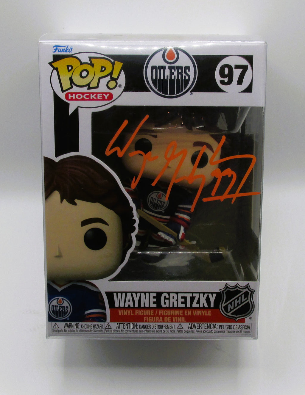 Wayne Gretzky Signed Funko In Case With COA (Oilers) - See Description re: COA