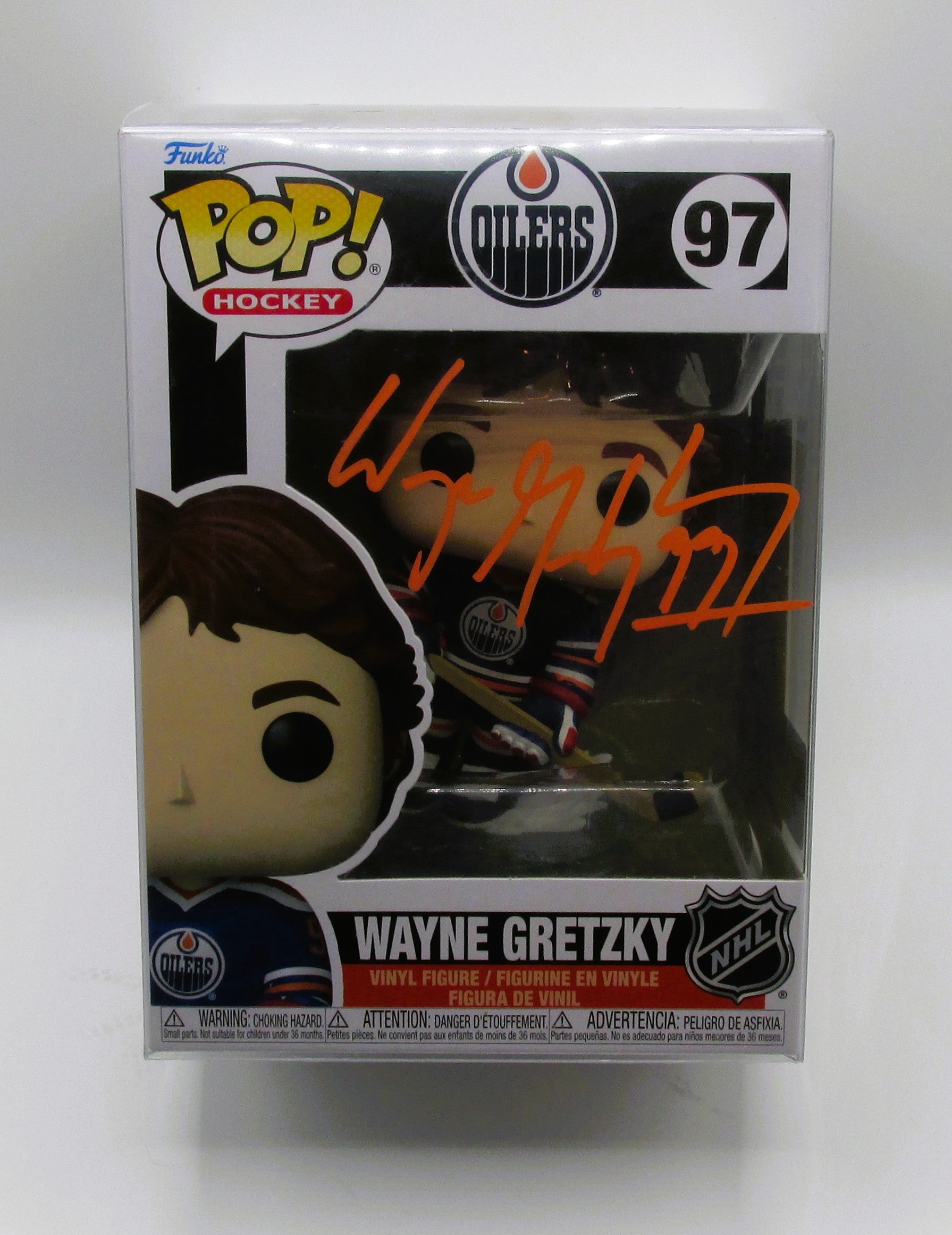Wayne Gretzky Signed Funko In Case With COA (Oilers) - See Description re: COA