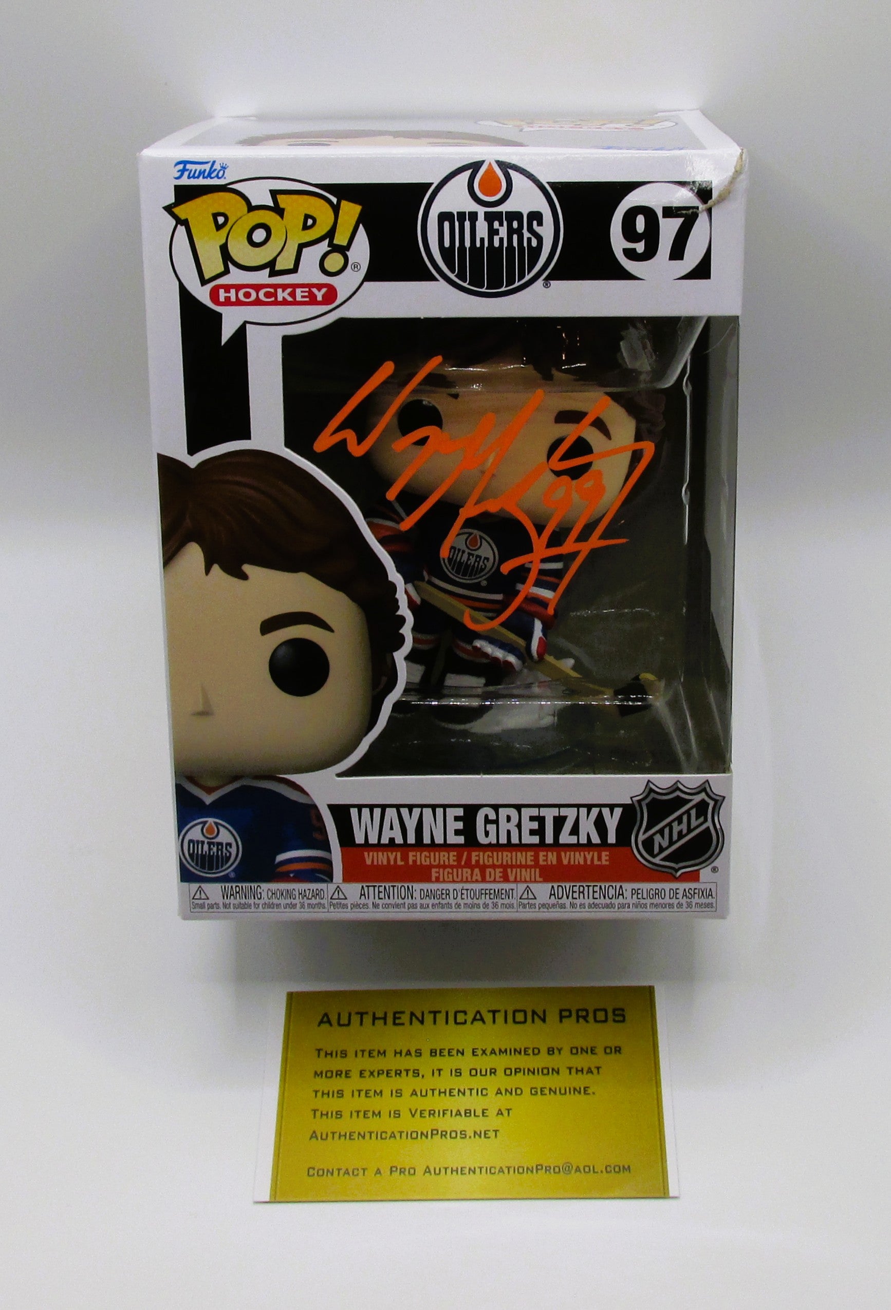 Wayne Gretzky Signed Funko In Case With COA (986002) (Oilers)