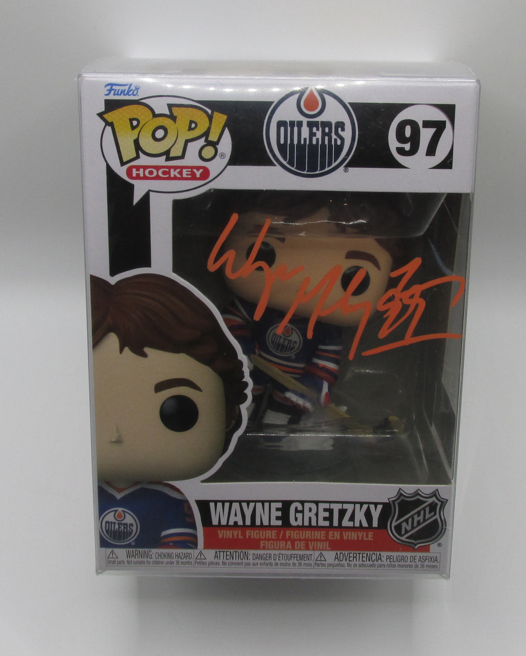 Wayne Gretzky Signed Funko in Case With COA (985989) (Oilers) - See Note Re: COA