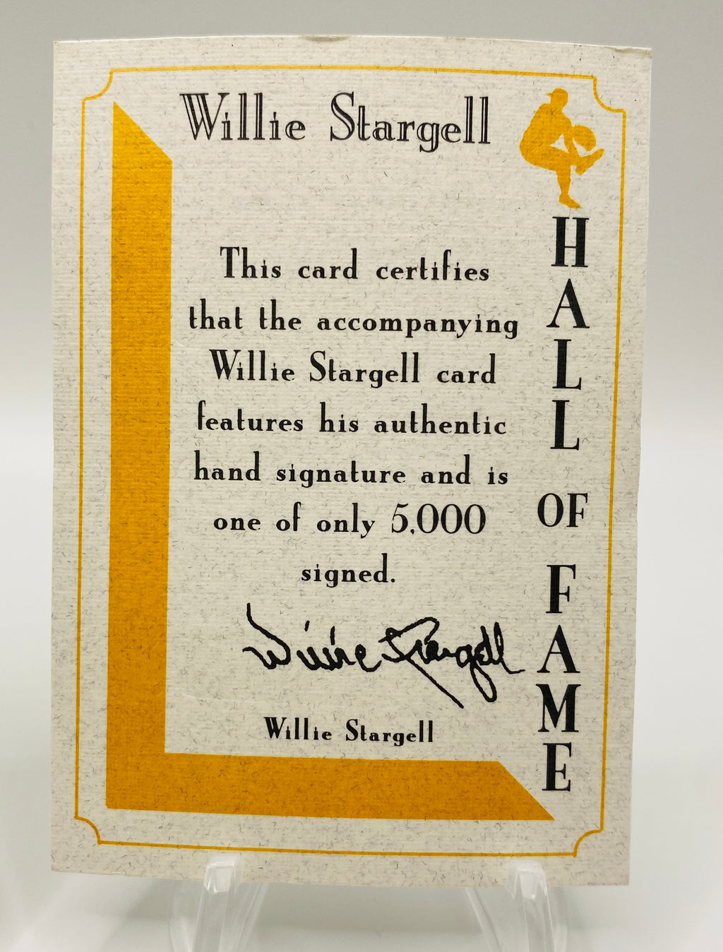Willie Stargell Signed Card With COA + Additional Cards (Pirates)