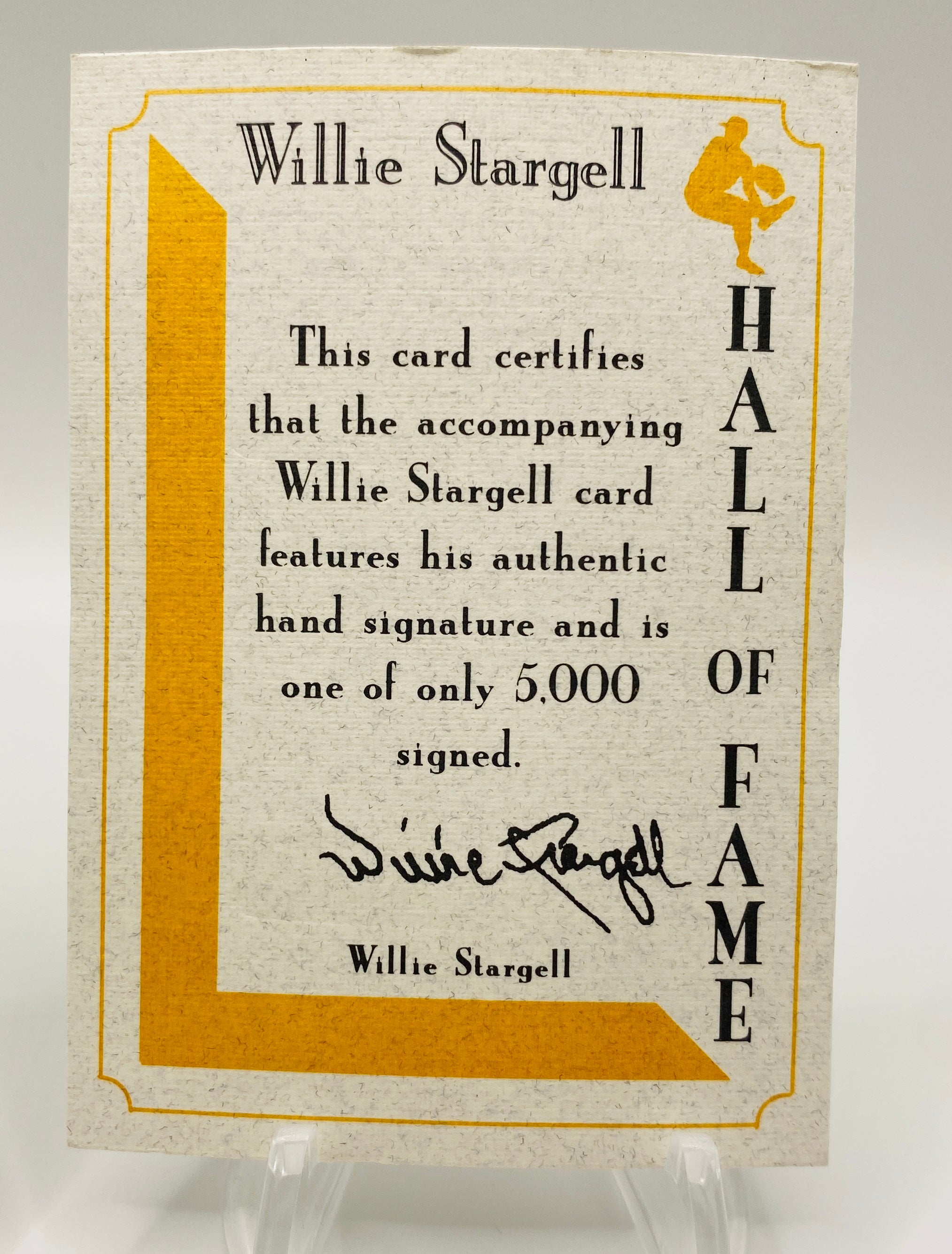 Willie Stargell Signed Card With COA + Additional Cards (Pirates)