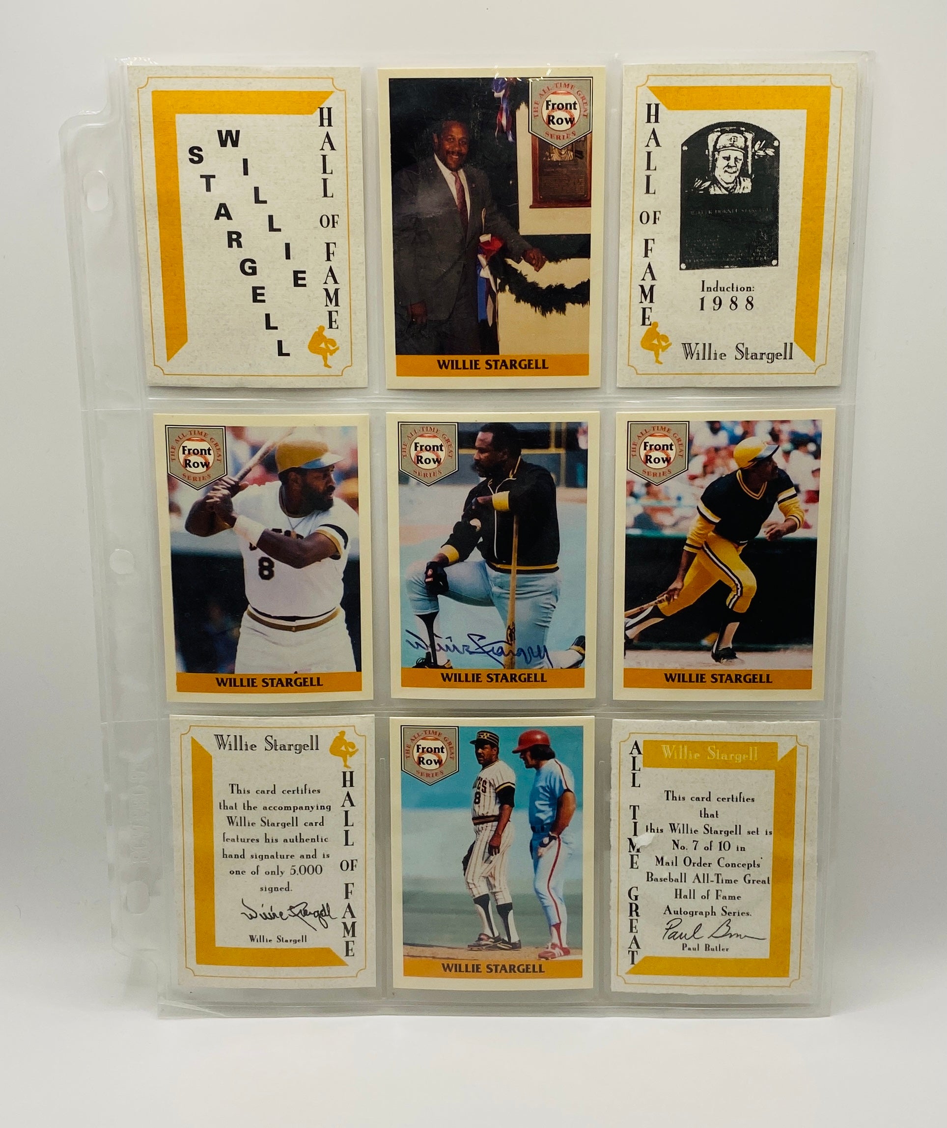 Willie Stargell Signed Card With COA + Additional Cards (Pirates)