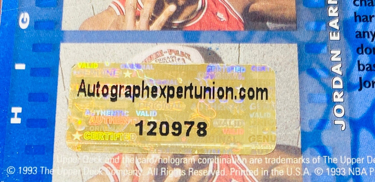 Michael Jordan Signed Card With COA (120978) (Bulls)