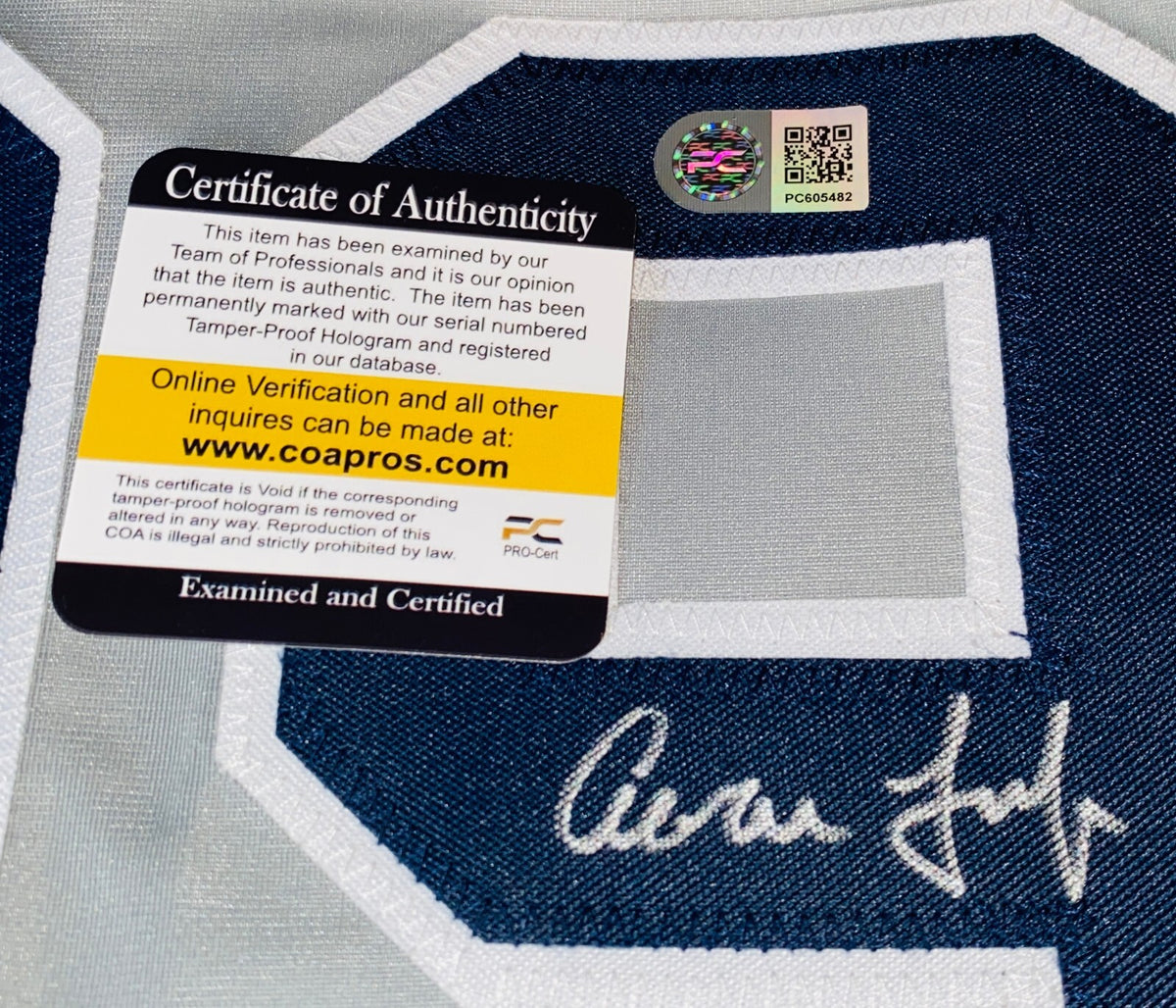 Aaron Judge Signed and Framed Jersey With COA (PC605482)
