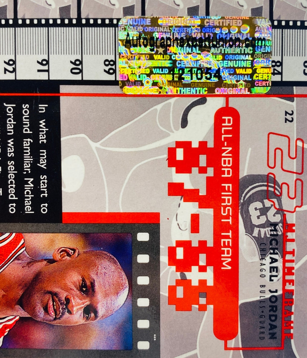 Michael Jordan Signed Card With COA (121054) (Bulls)