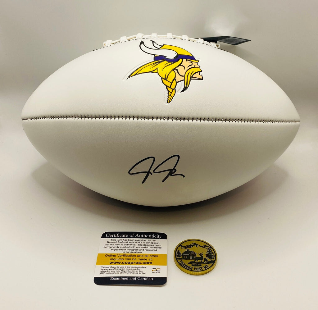 Justin Jefferson Signed Logo Football With COA (PC603771)