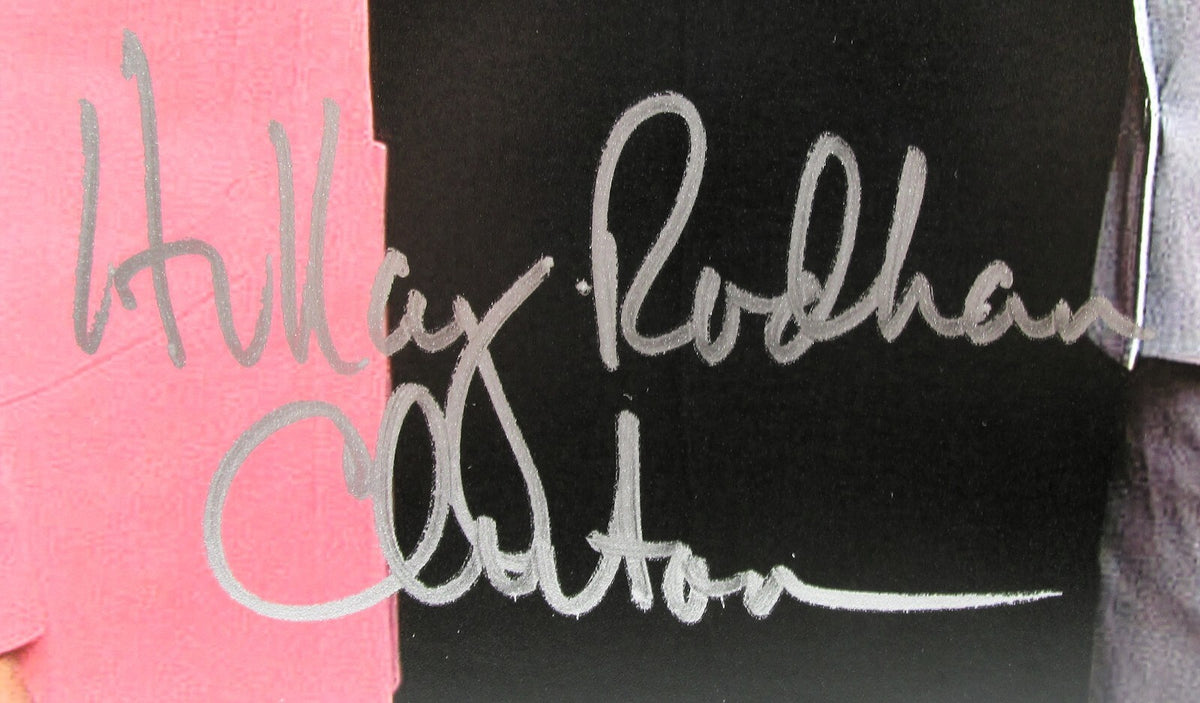 Bill Clinton And Hillary Clinton Signed 8x10 Photo With COA