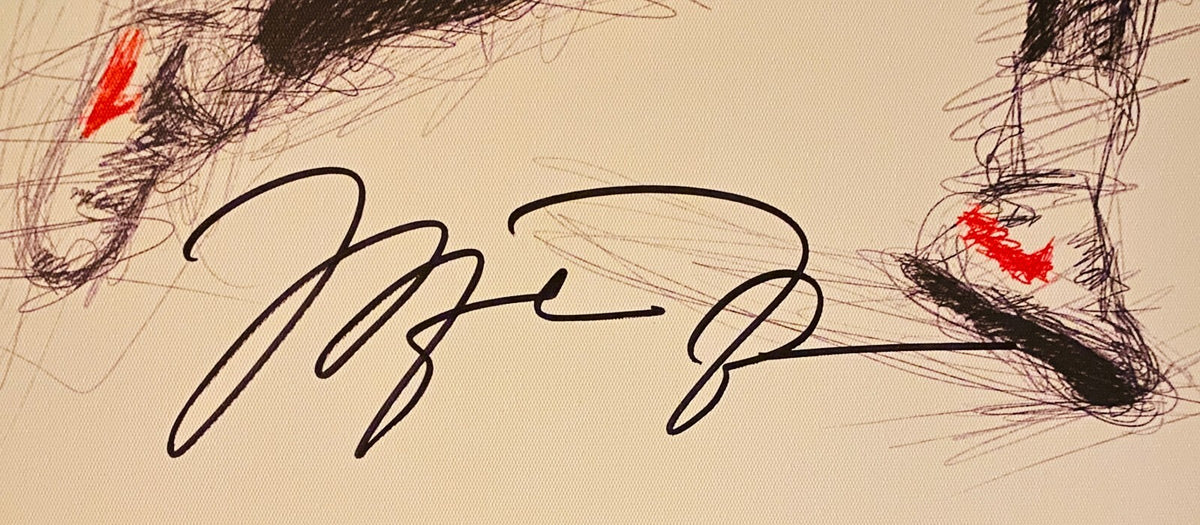 Michael Jordan Signed 20x16 Canvas With COA (2371783)